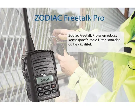 Zodiac Freetalk Pro Konsesjonsfri Kranfører Kit (446MHz)Zodiac Freetalk Pro Konsesjonsfri Kranfører Kit (446MHz)